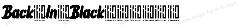 Back In Black字体转换